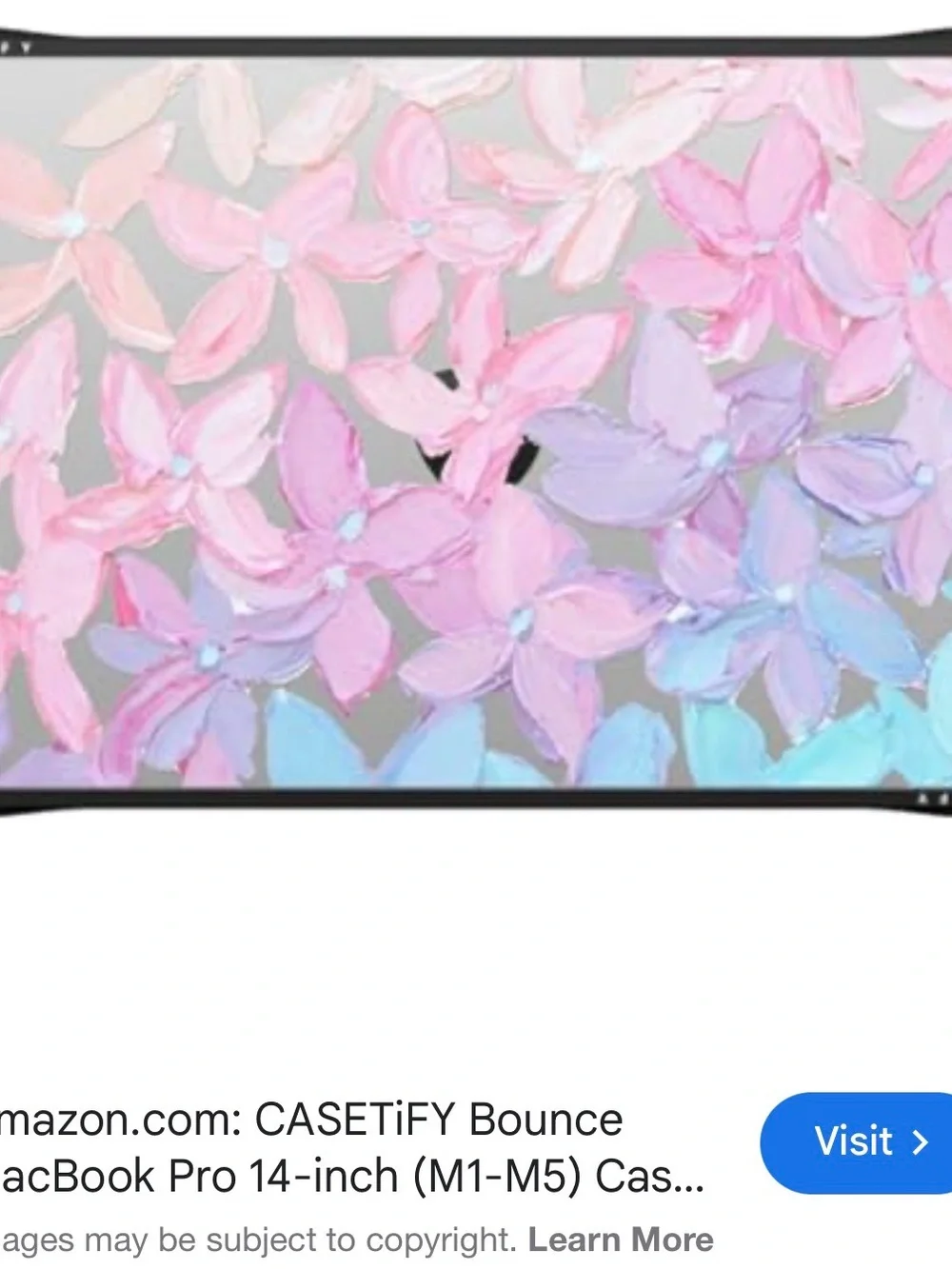 CASETiFY MacBook Pro 14 Case Clear Hydrangea Blooms Floral Impact Resistant